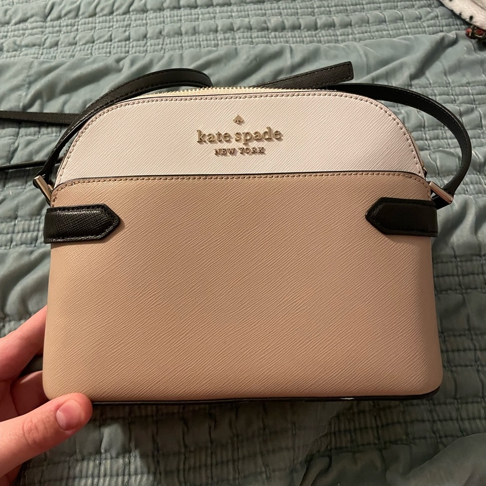 Kate Spade Staci Dome Saffiano Leather Crossbody Bag Purse Handbag